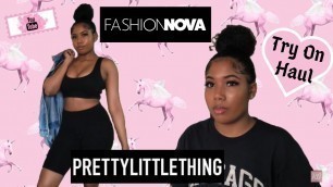 'FashionNova & PrettyLittleThing HUGE TRY-ON HAUL!! | Spring Clothing'