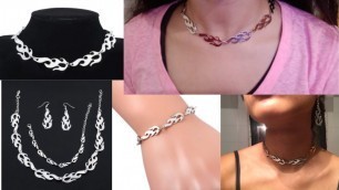 'Punk Flame Necklaces | Chain Bracelets |  Lady Girl Choker Fashion Jewelry'