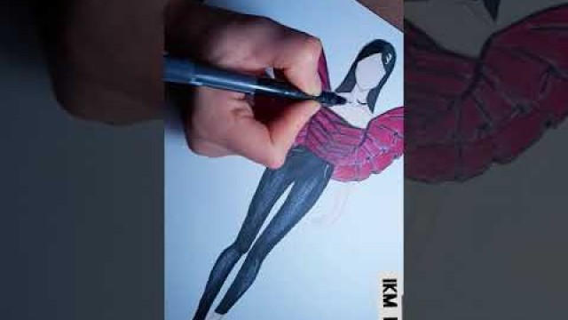 'Drawing fashion illustration / fashion sketches drawing'