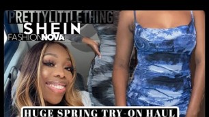 'HUGE Spring TRY ON Clothing Haul 2021 || PrettyLittleThing, JLUXLABEL, Ohpolly, Fashion Nova & More'