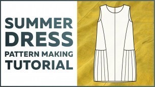 'Most demanded mustard summer dress. Pattern making process. Garment construction tutorial.'