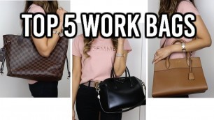 'TOP 5 DESIGNER WORK BAGS | Louis Vuitton Neverfull, Givenchy Antigona and more | Isabelle Ahn'