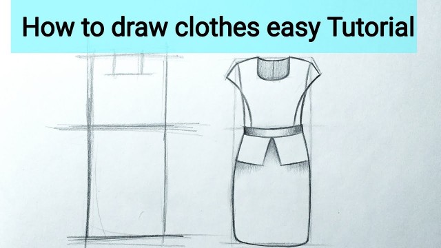 'How to draw Clothes drawing easy Fashion Illustration | Easy Pencil drawings for beginners tutorial'