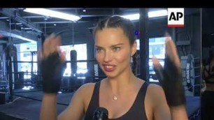 'Adriana Lima teases Victoria\'s Secret fashion show from boxing gym where she works out, says she\'d l'