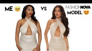 'ME vs FASHIONNOVA MODEL HOLIDAY DRESSES HAUL - OMG I NEED A BBL 
