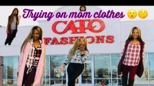 'TRYING ON MY MOM CLOTHES!!//Cato fashion!'