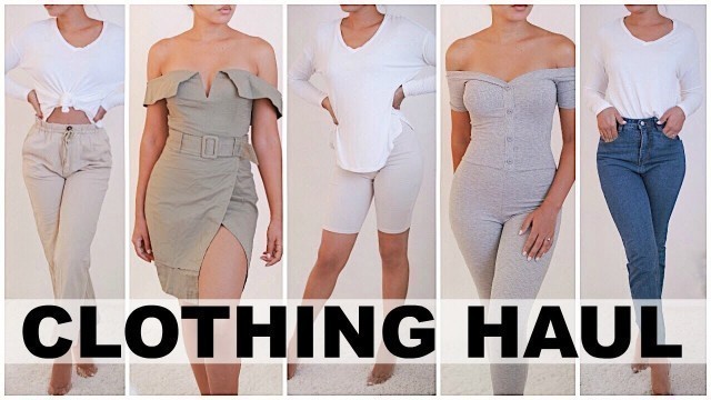 'HUGE TRY ON CLOTHING HAUL | Fashion Nova, PrettyLittleThing, Boohoo, Miss Lola'
