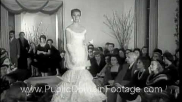'Fashion Parade 1958 Italian fashion show in California  www.PublicDomainFootage.com'