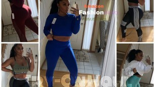 'Fashion Nova| PrettyLittleThing| Amazon Workout Try-On Haul For Curves'
