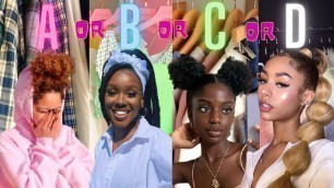 '✨What Is Your School Wardrobe? Aesthetic Quiz | Fashion Quiz | Natural Hair 2020✨'