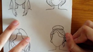 'How to draw 4 hairstyles by the artist\'s pen'