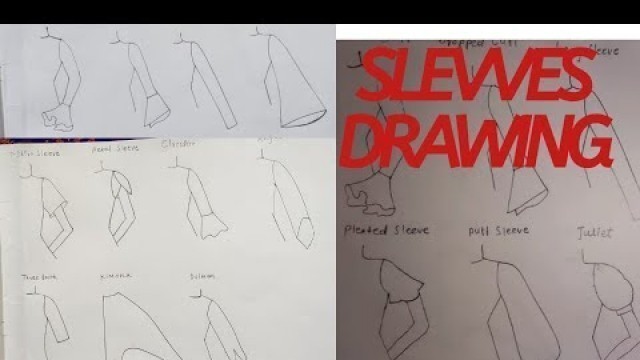 '(14 types)How to draw sleeves in fashion designing illustration |Types of sleeves|  ||step by step||'