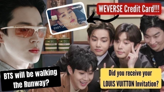 'BTS on Louis Vuitton Fashion Show / New Weverse Credit Card / Wooga Squad'