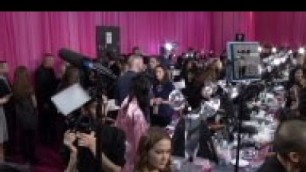 'Gigi Hadid, Martha Hunt and Adriana Lima talk backstage before the annual Victoria\'s Secret fashion'