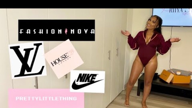 'MINI TRY-ON HAUL: PRETTYLITTLETHING, FASHION NOVA, LOUIS VUITTON, HOUSE OF CB +MORE | BRIIYA SMITH'