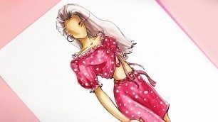 'How to Draw Fashion Illustration with Watercolor | Step by Step'