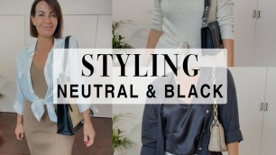 '8 WAYS TO STYLE BLACK AND NEUTRAL OUTFITS  I  French Styling Tips'