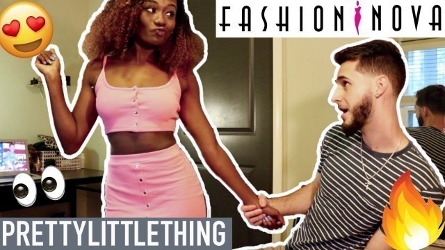 'BOYFRIEND RATES MY HOTTEST OUTFITS!! | FASHION NOVA, PRETTYLITTLETHING |'