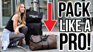 'HOW TO PACK LIKE A PRO | TRAVEL IN STYLE! (LOUIS VUITTON KEEPALL)'