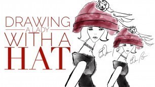 'How to Draw Fashion Illustration Haute Couture Hat Lady on Procreate App'