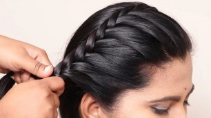 'Beautiful Side french Braided Hairstyle | Hairstyle for College Girls @PlayEven Fashions'