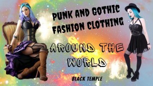 'Punk and Gothic Fashion Clothes in the World for Women - Black Temple'
